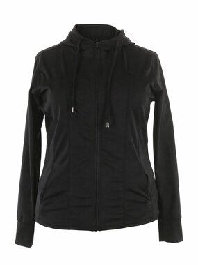 0 TO 5 ZIP UP TRACK HOODIE JACKET. BLACK XXL